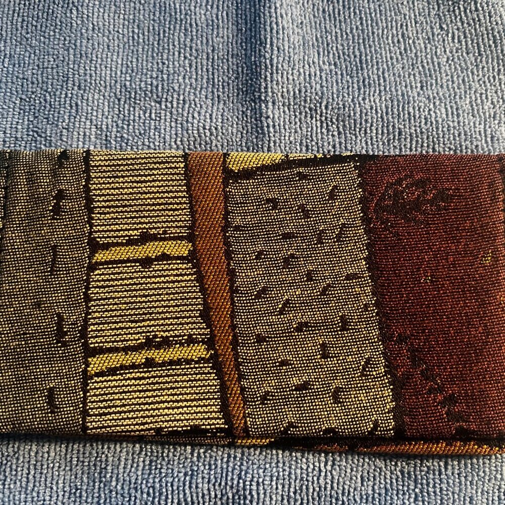 Handmade Checkbook Cover multicolor browns